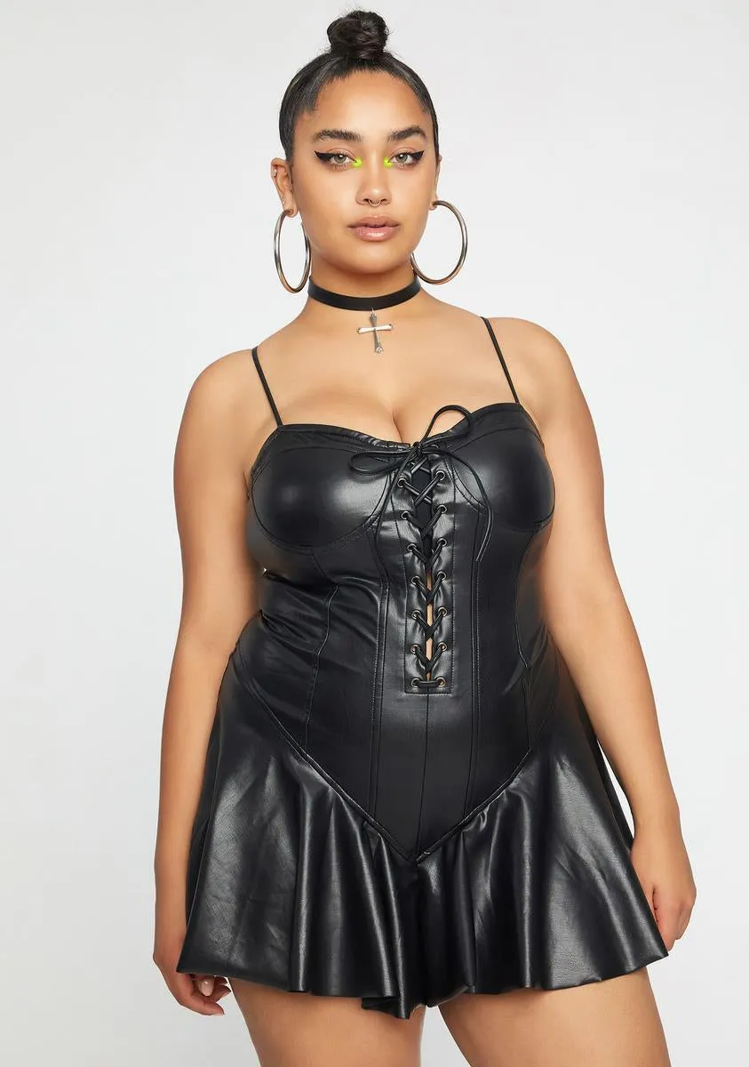 Plus Maximized Pleasure Mini Dress sold by Dolls Kill