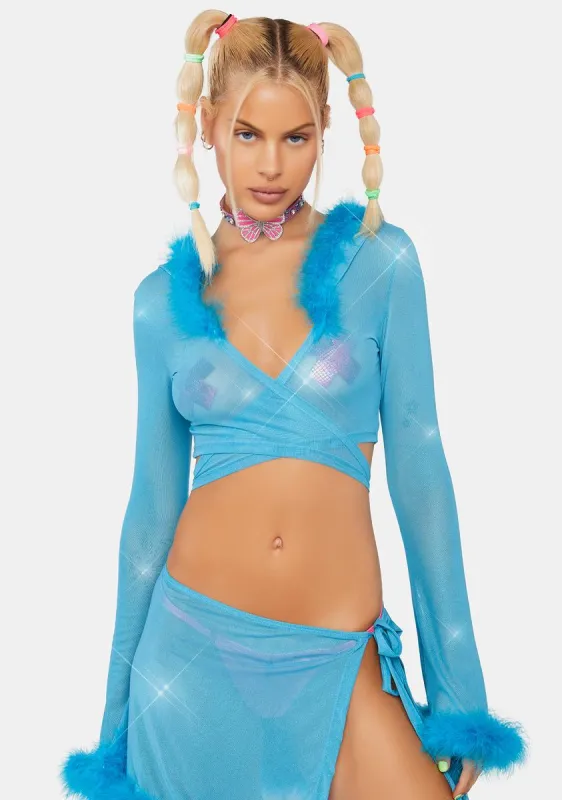 Lyrical Mirage Hooded Wrap Top sold by Dolls Kill