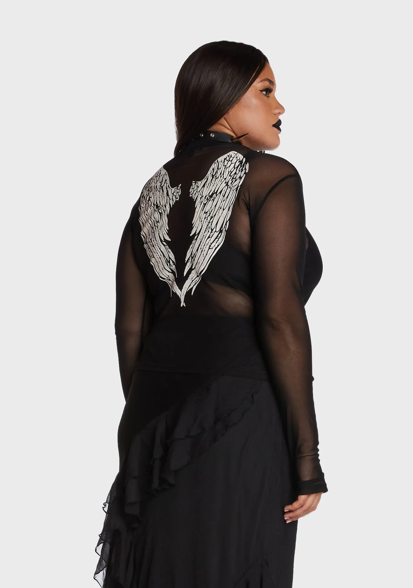 Plus Underworld Rising Mesh Top sold by Dolls Kill product image thumbnail 4