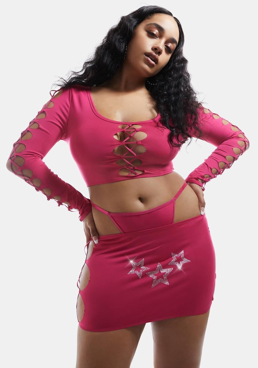 Plus Flirt Skirt Set sold by Dolls Kill