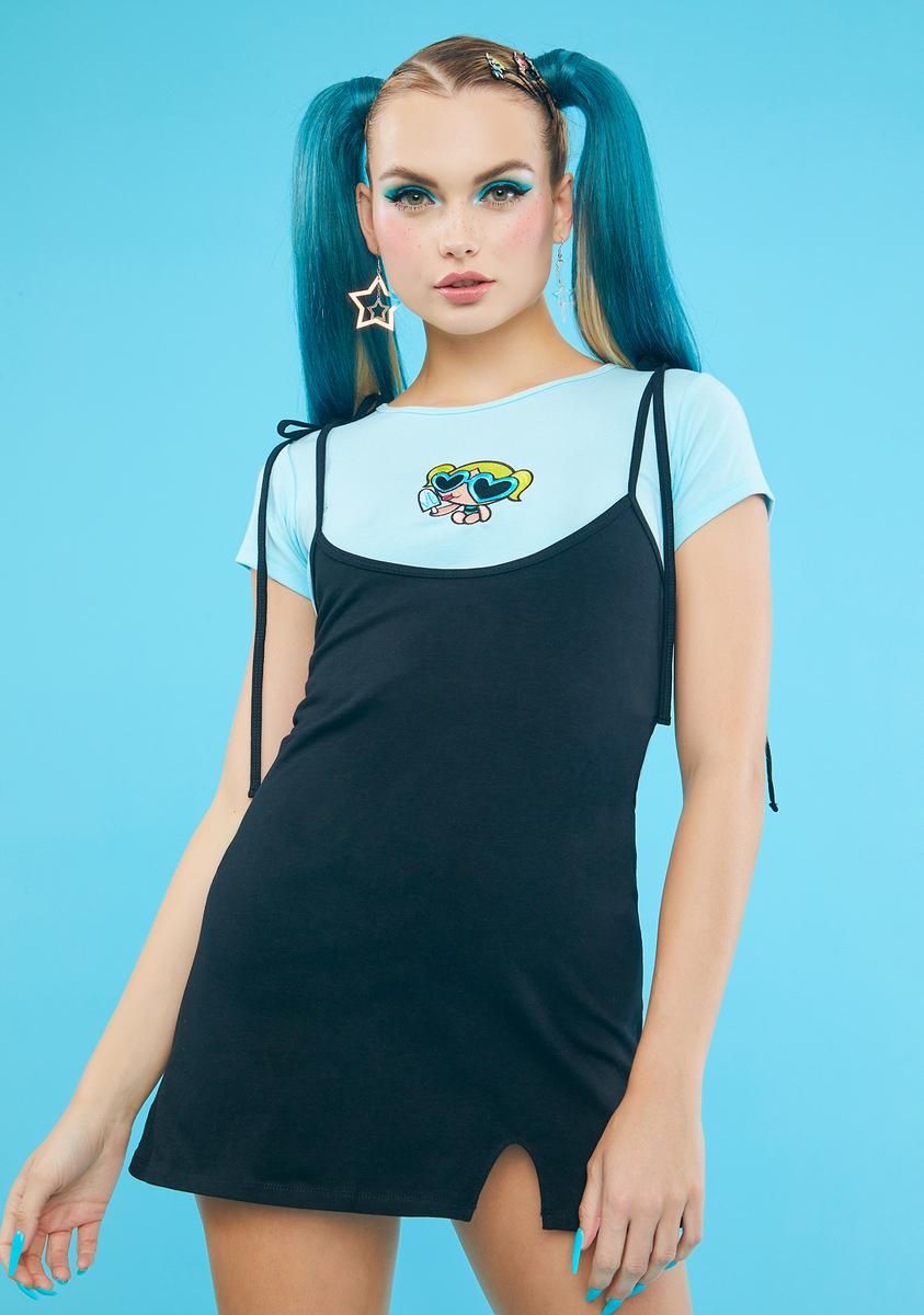 2 Busy Fighting Crime Tie Dress sold by Dolls Kill