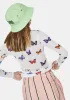 White Butterfly Print Mesh Top sold by Dolls Kill