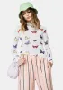 White Butterfly Print Mesh Top sold by Dolls Kill
