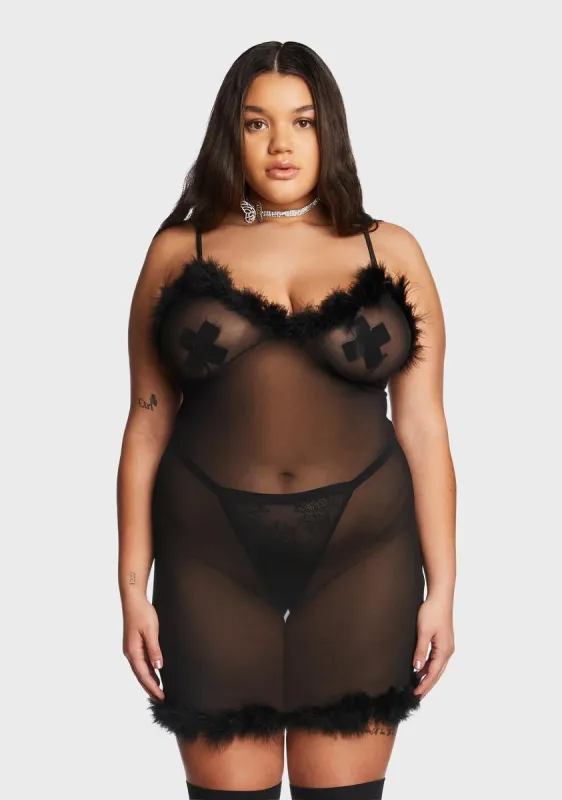 Plus Afterhours Mesh Chemise sold by Dolls Kill