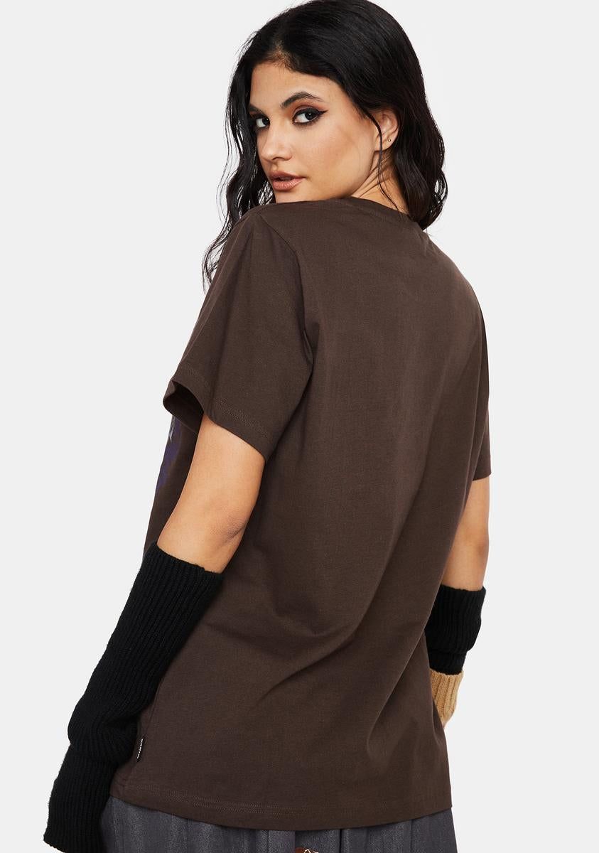 Winged Cross Brown Tee sold by Dolls Kill product image thumbnail 4