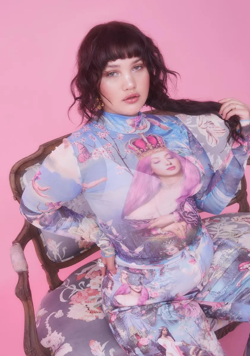 Divine Once Upon A Dime Mesh Top sold by Dolls Kill product image thumbnail 2