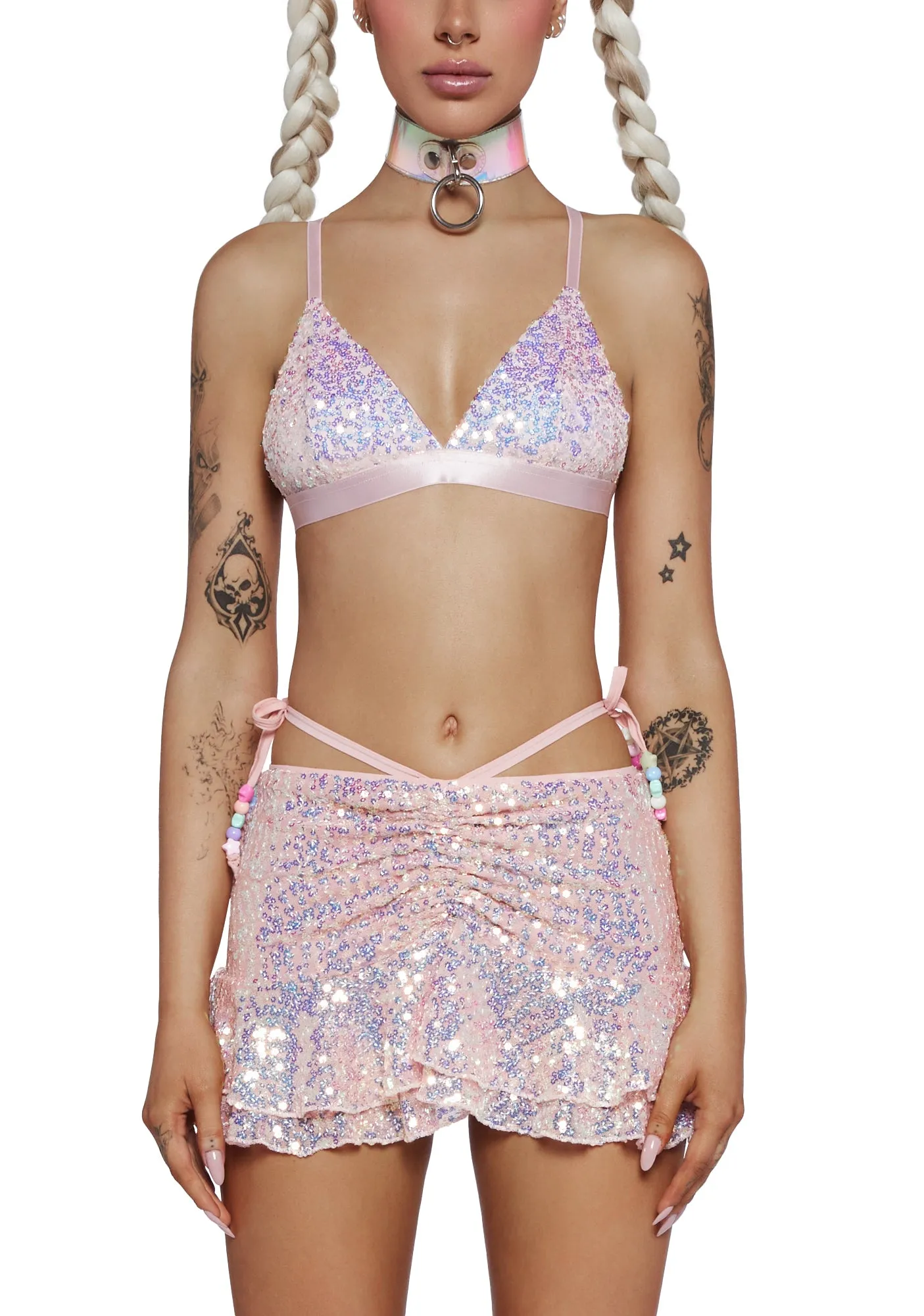 Ultrasonic Sphinx Bra Top - Light Pink sold by Dolls Kill product image thumbnail 5