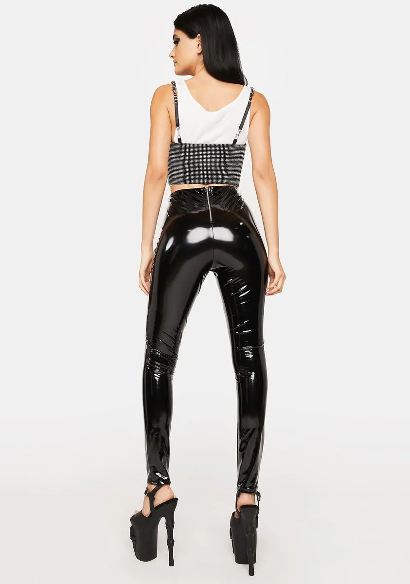 Headed To The Jet Vinyl Pants sold by Dolls Kill product image thumbnail 4