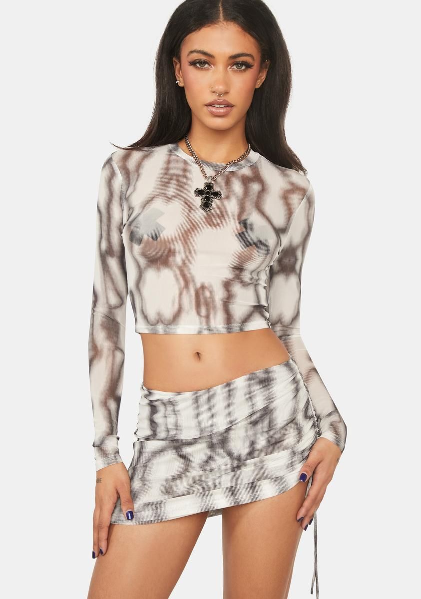 Blowing Smoke Skirt Set sold by Dolls Kill