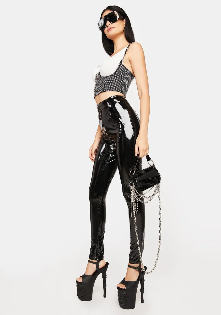 Headed To The Jet Vinyl Pants sold by Dolls Kill product image thumbnail 2