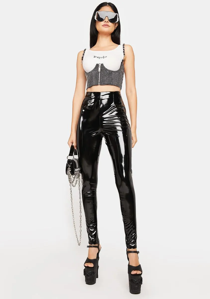 Headed To The Jet Vinyl Pants sold by Dolls Kill product image thumbnail 3