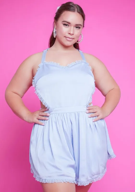 Plus Romp In The Hay Sleeveless Romper sold by Dolls Kill