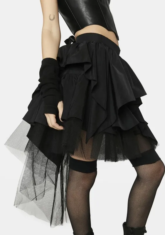 Time Will Tell Ruffle Skirt sold by Dolls Kill