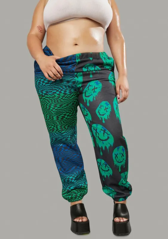 Always Slime Takeover Smiley Joggers sold by Dolls Kill