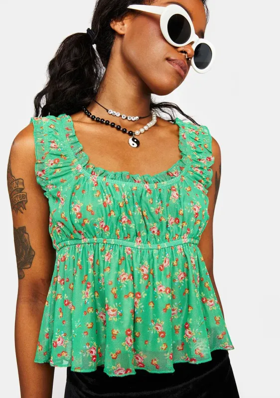 Under The Sunlight Ruched Crop Tank sold by Dolls Kill