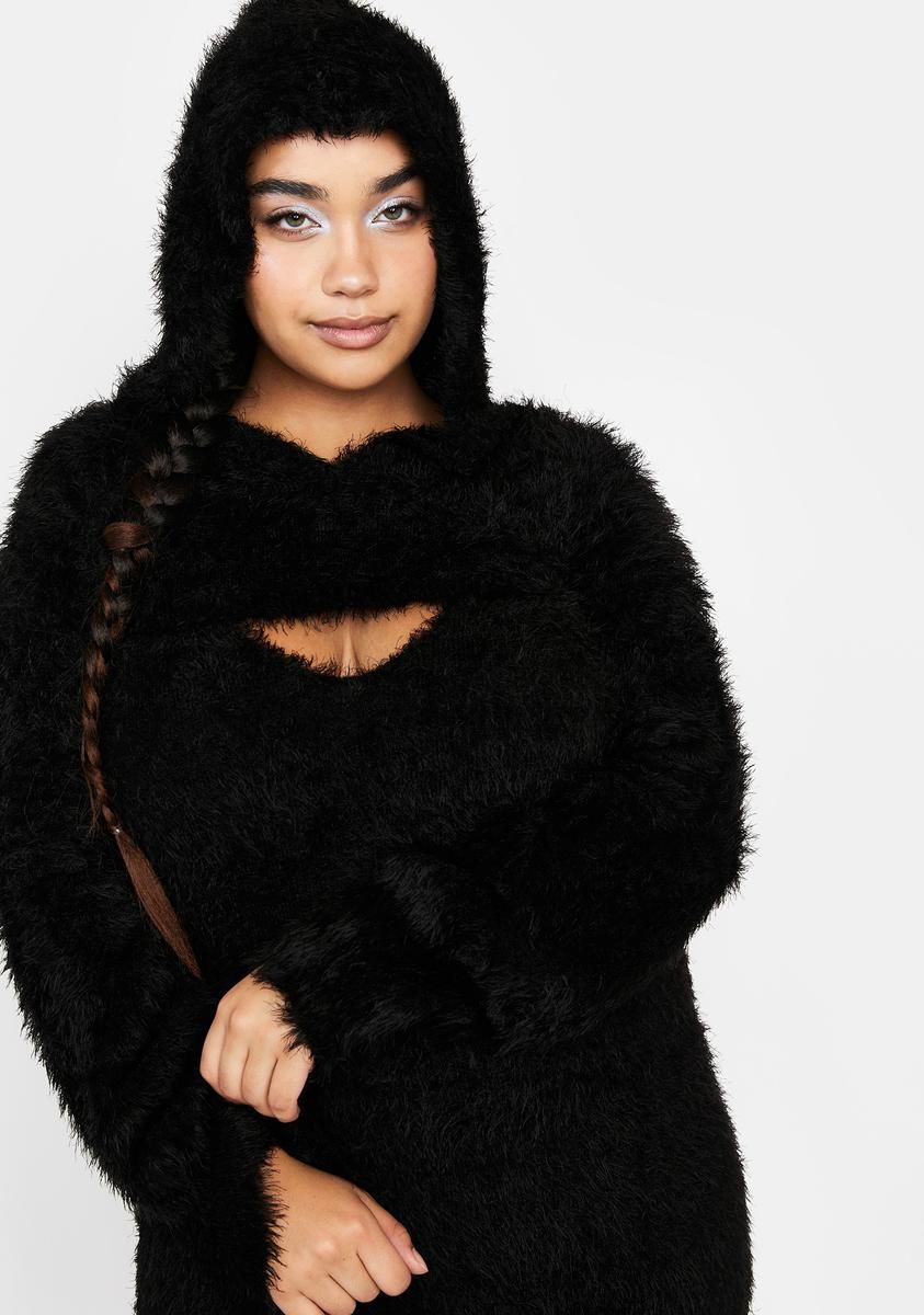 Plus Down Tonight Fuzzy Shrug sold by Dolls Kill