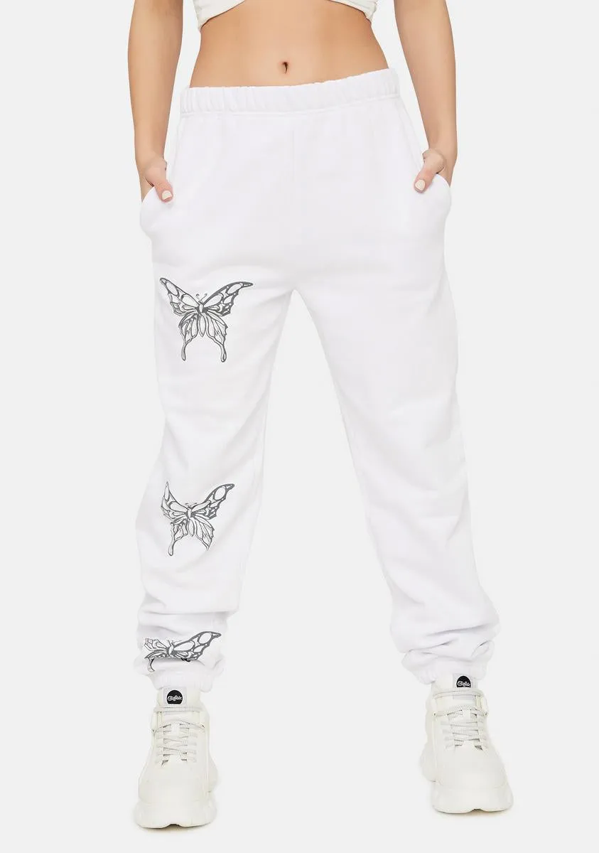 Metallic Butterfly Joggers sold by Dolls Kill