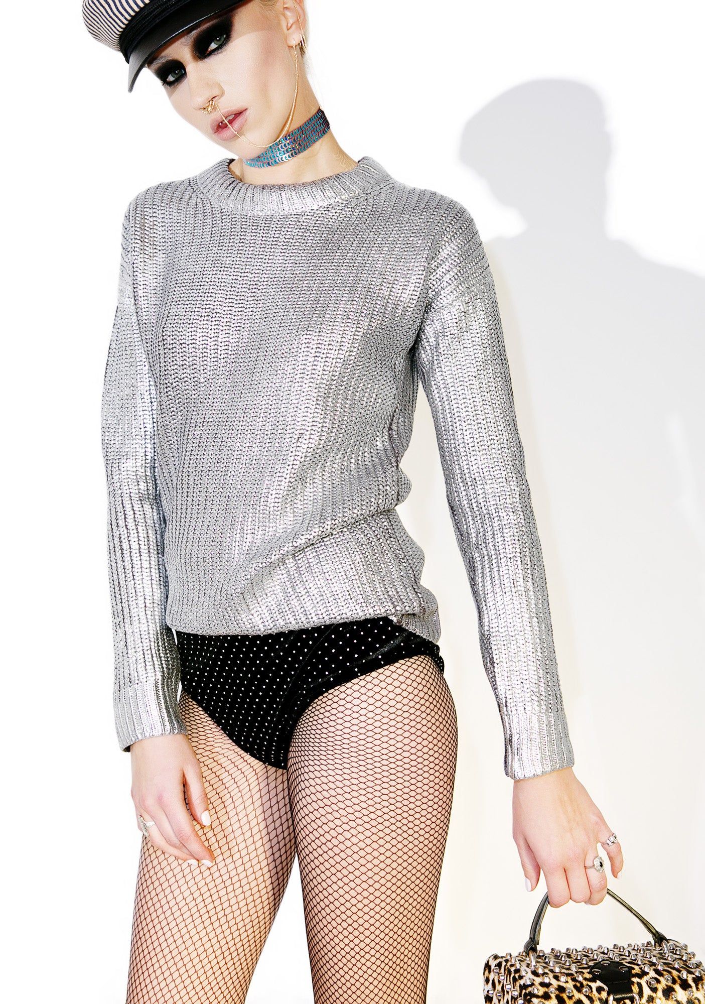 Nysa Metallic Sweater sold by Dolls Kill product image thumbnail 3