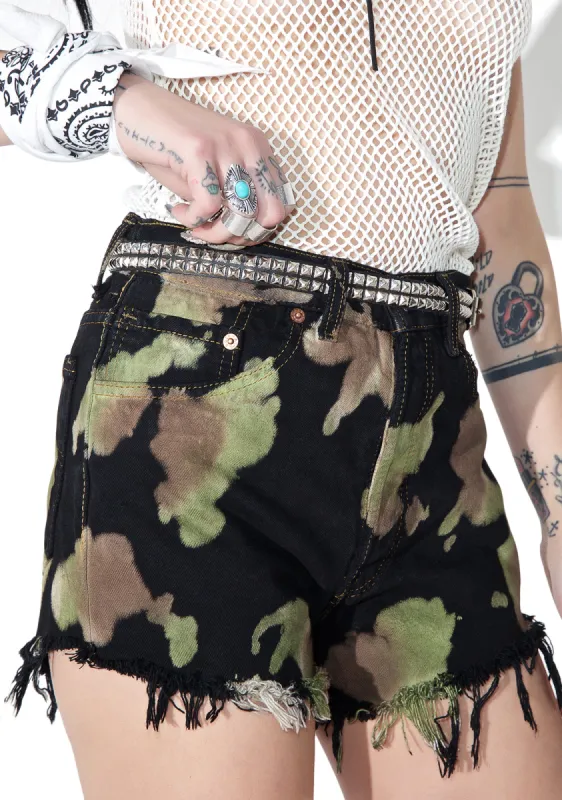 Reworked Levi's Tie Dye Shorts sold by Dolls Kill