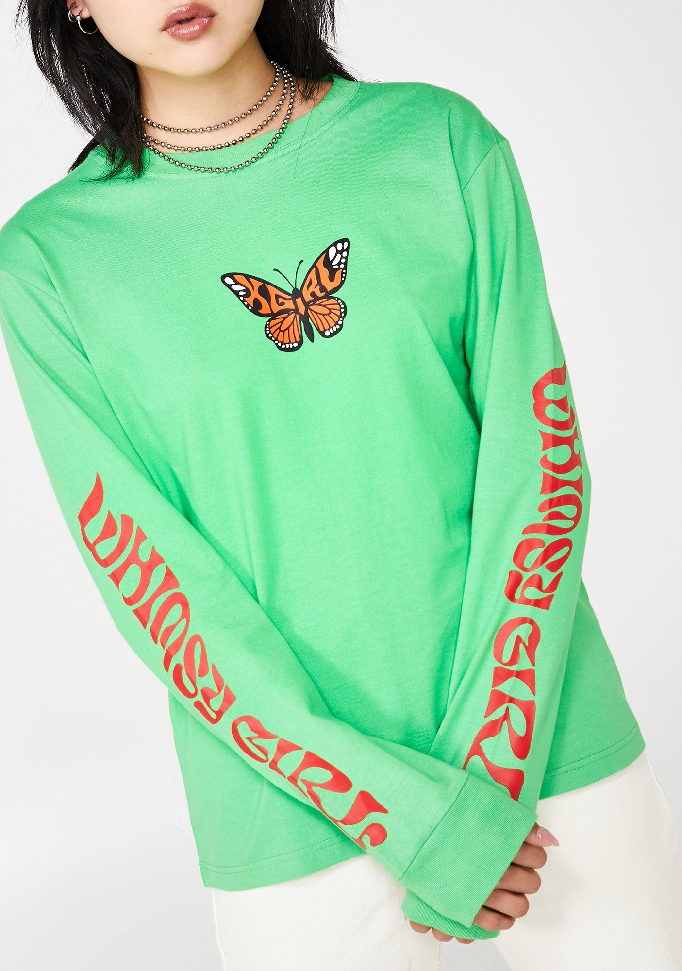 Butterfly Graphic Long Sleeve Tee sold by Dolls Kill product image thumbnail 2
