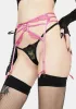 Azma Caged Lace Suspenders sold by Dolls Kill