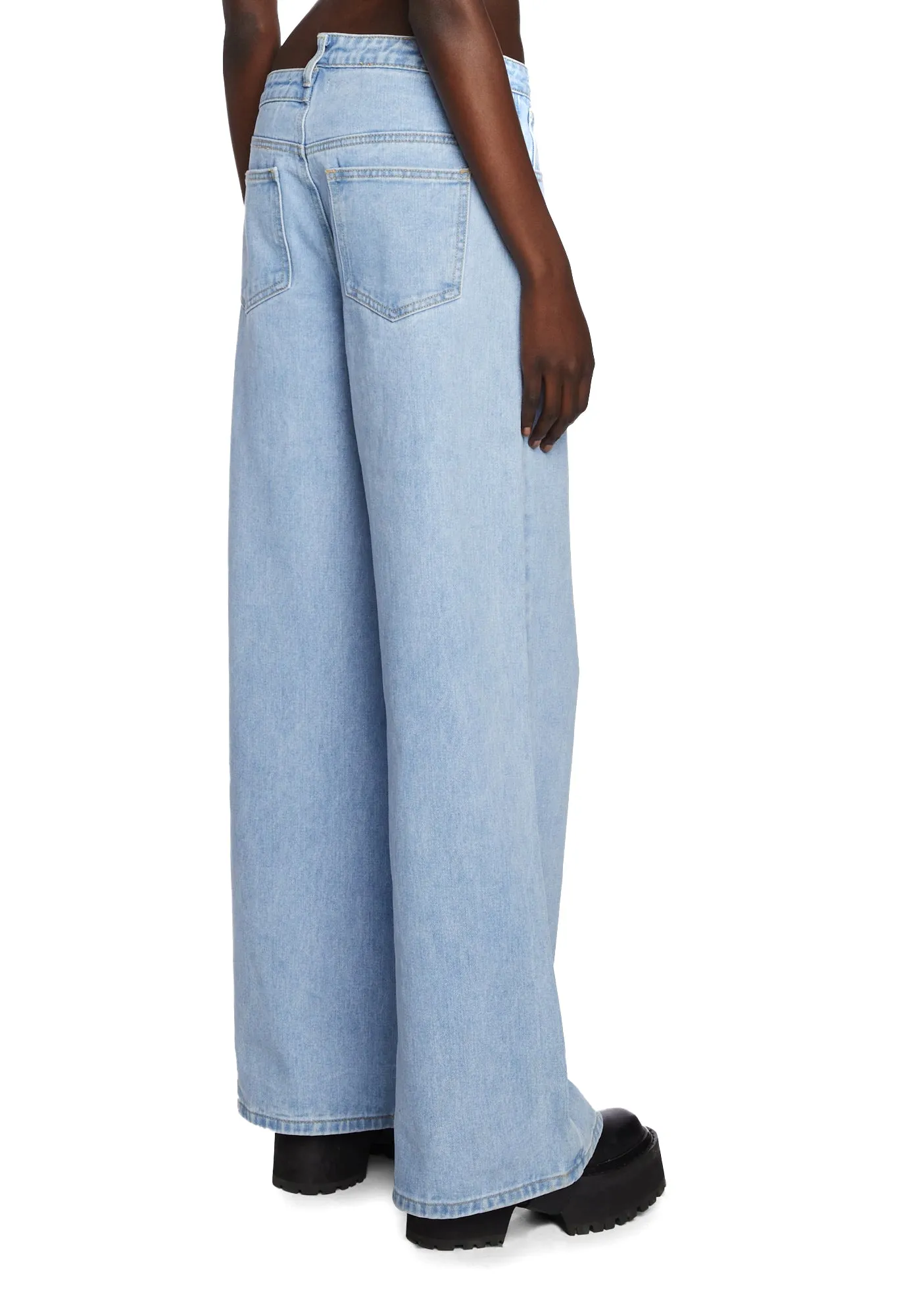 Asymmetric Baggy Jeans sold by Dolls Kill product image thumbnail 4