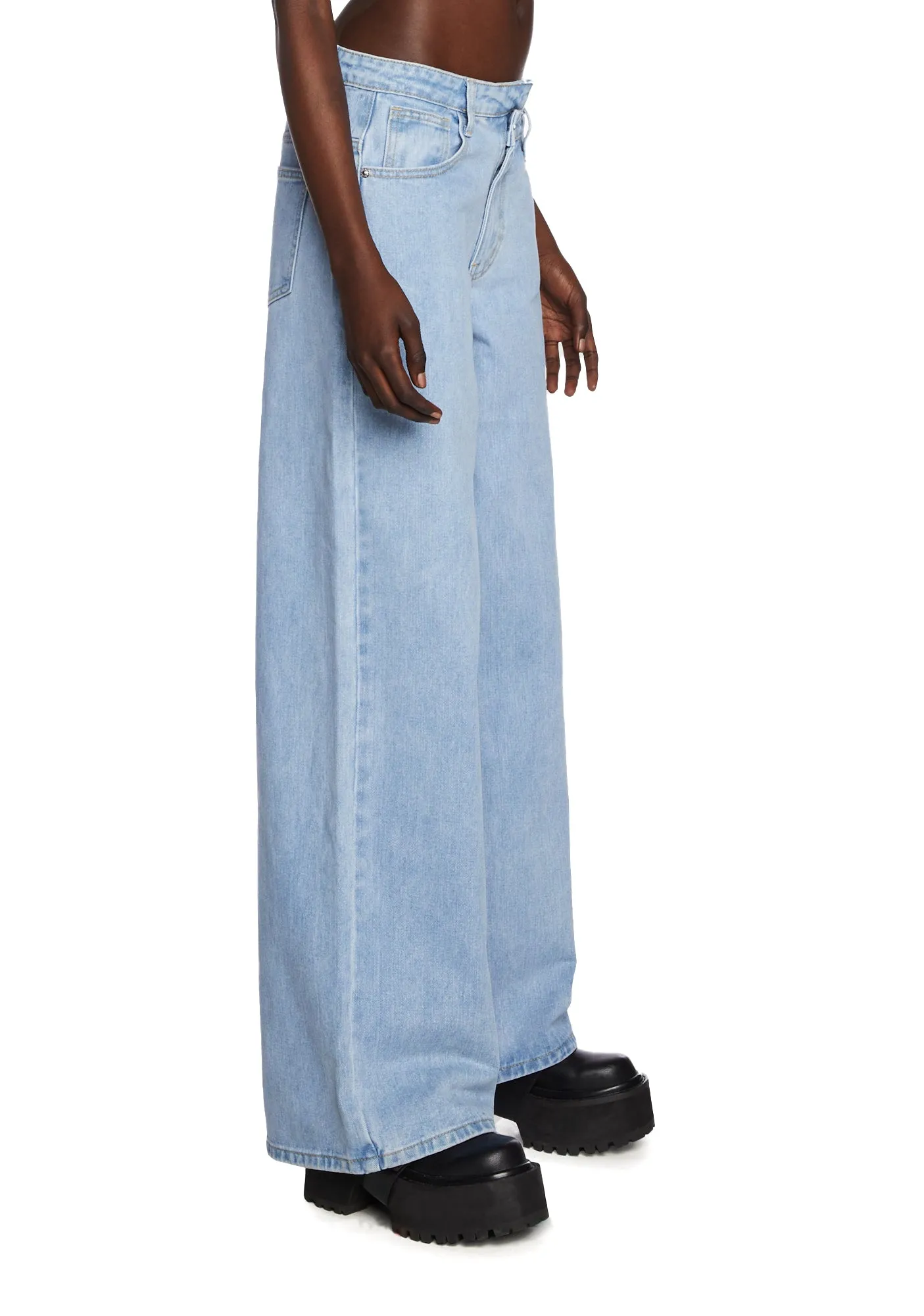 Asymmetric Baggy Jeans sold by Dolls Kill product image thumbnail 3