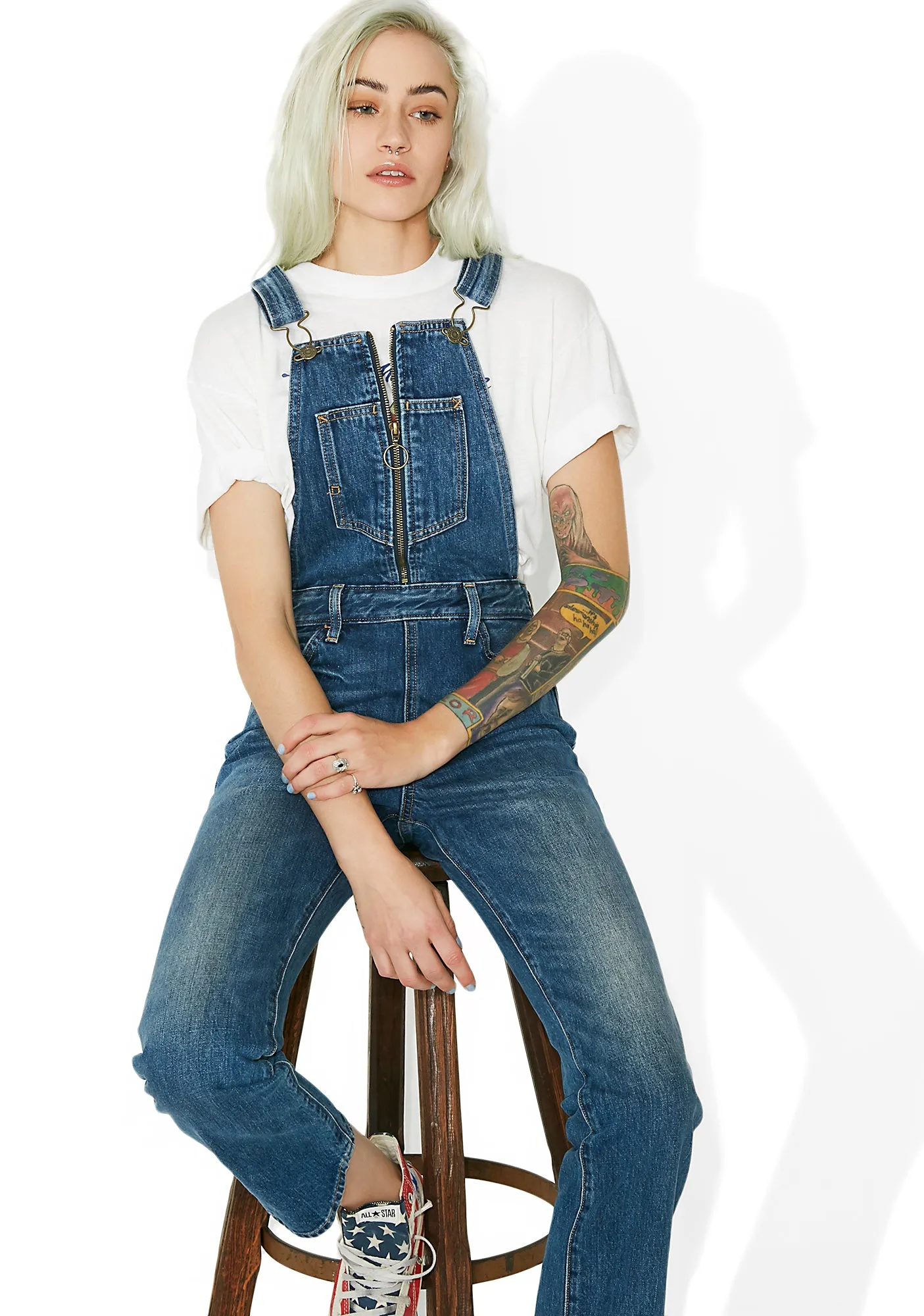 Orange Tab Overalls sold by Dolls Kill product image thumbnail 2