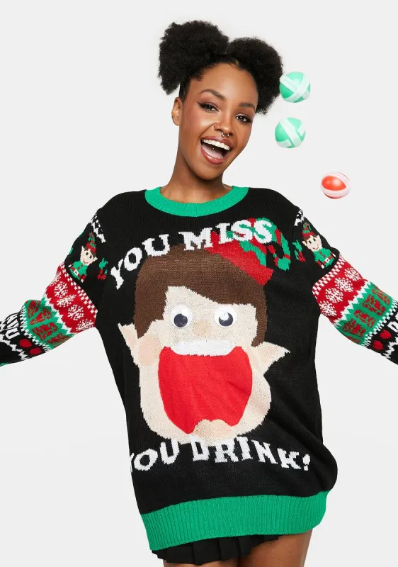 Drink Drank Drunk Christmas Sweater sold by Dolls Kill