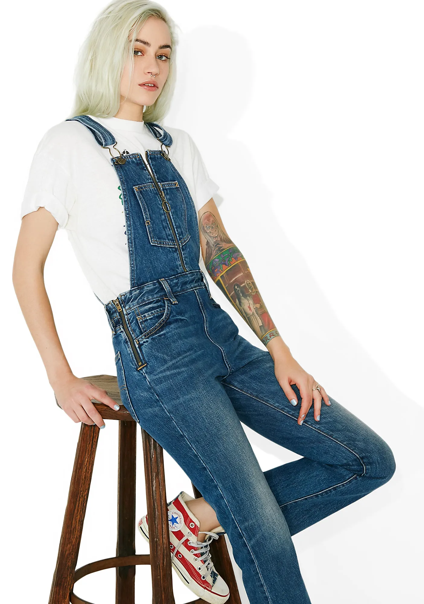 Orange Tab Overalls sold by Dolls Kill product image thumbnail 3