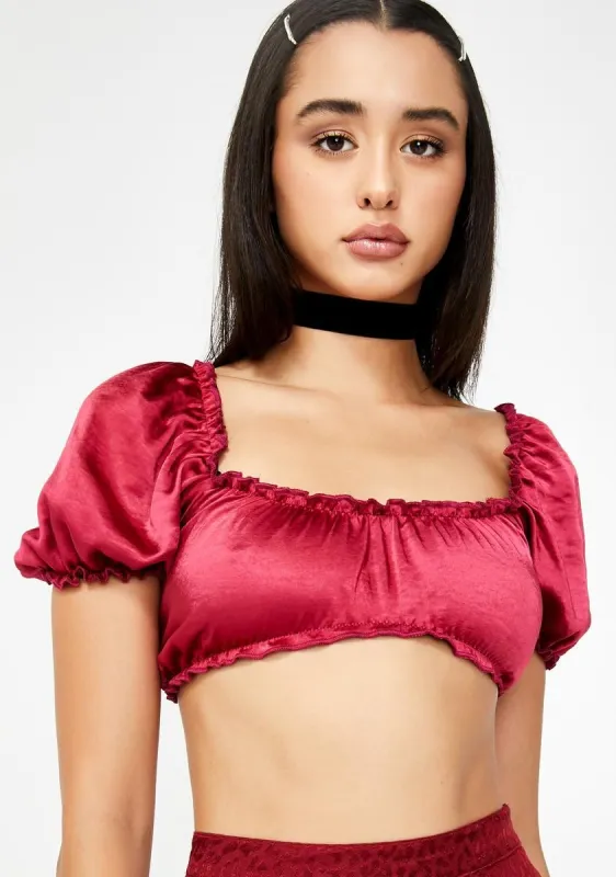 Morgan Crop Top sold by Dolls Kill