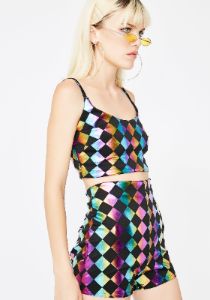 Wicked Harlequin Checkered Set sold by Dolls Kill
