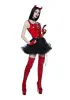 Haunted Shadows Corset Top - Red sold by Dolls Kill