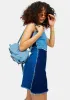 Raise The Vibration Patchwork Twill Overall Dress sold by Dolls Kill