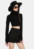 Here's To You Button Front Mini Skirt sold by Dolls Kill