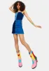Raise The Vibration Patchwork Twill Overall Dress sold by Dolls Kill