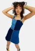 Raise The Vibration Patchwork Twill Overall Dress sold by Dolls Kill