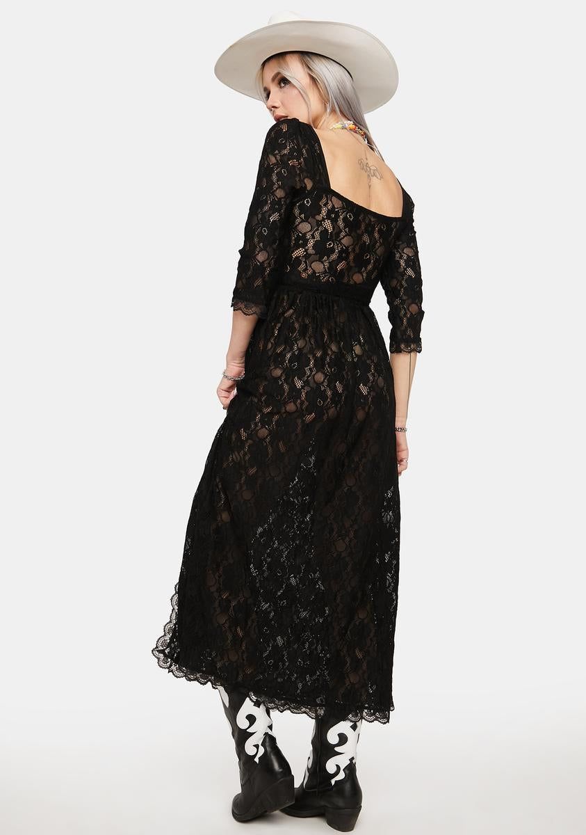 You Move Me Lace Maxi Dress sold by Dolls Kill product image thumbnail 4