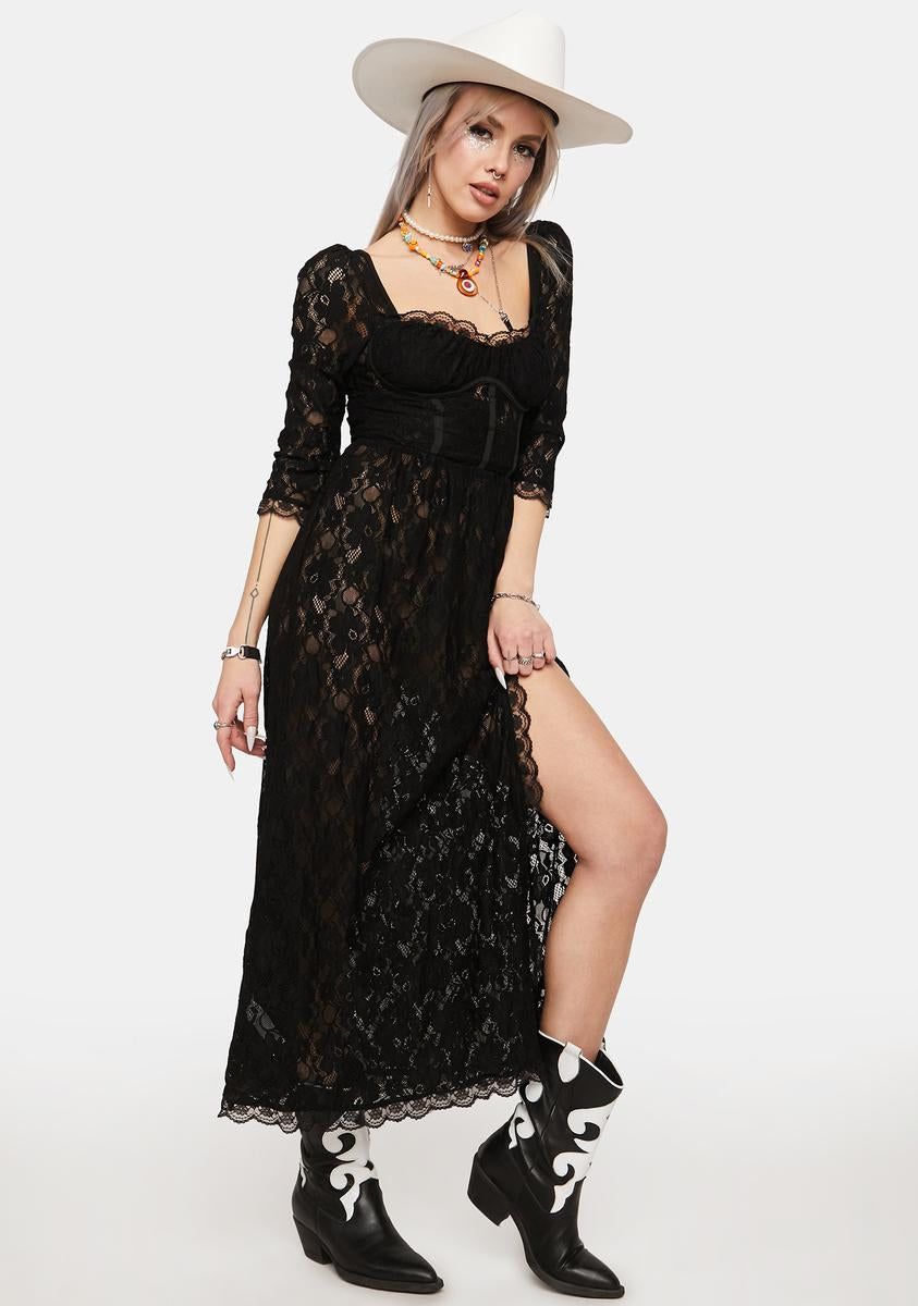 You Move Me Lace Maxi Dress sold by Dolls Kill product image thumbnail 3