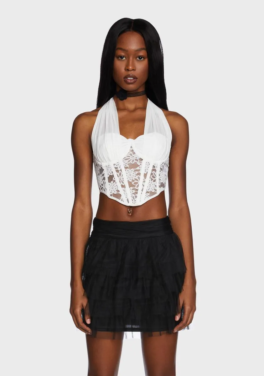 Star Power Halter Corset Top sold by Dolls Kill