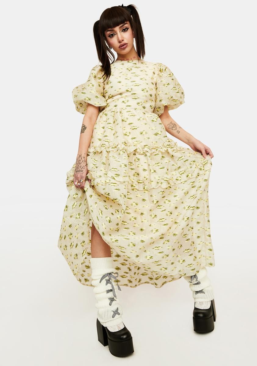 Dream Meadow Jacquard Maxi Dress sold by Dolls Kill product image thumbnail 2