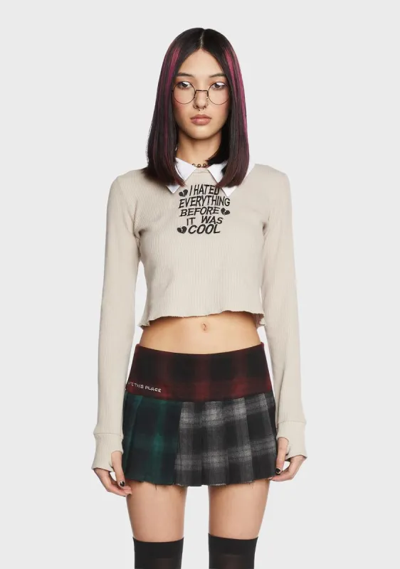 Ahead Of The Crowd Long Sleeve Top sold by Dolls Kill