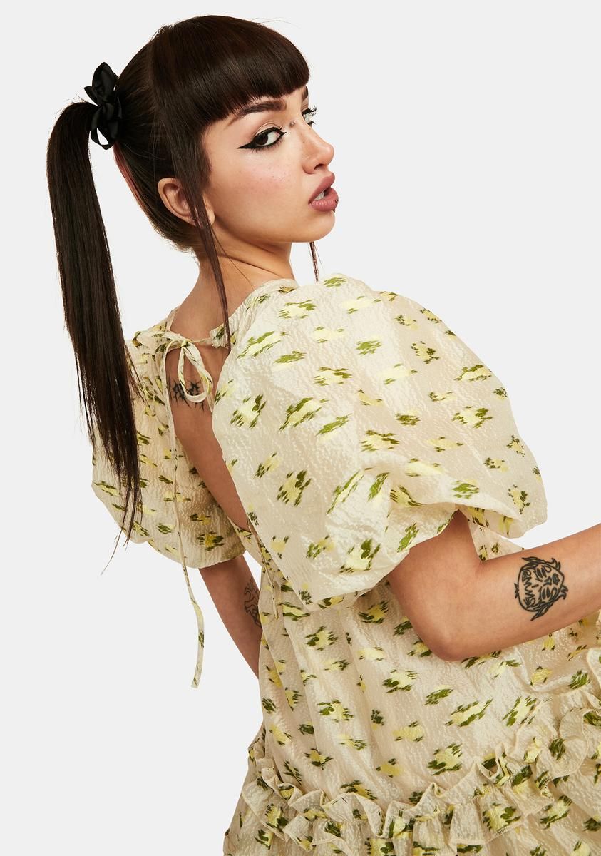 Dream Meadow Jacquard Maxi Dress sold by Dolls Kill product image thumbnail 3