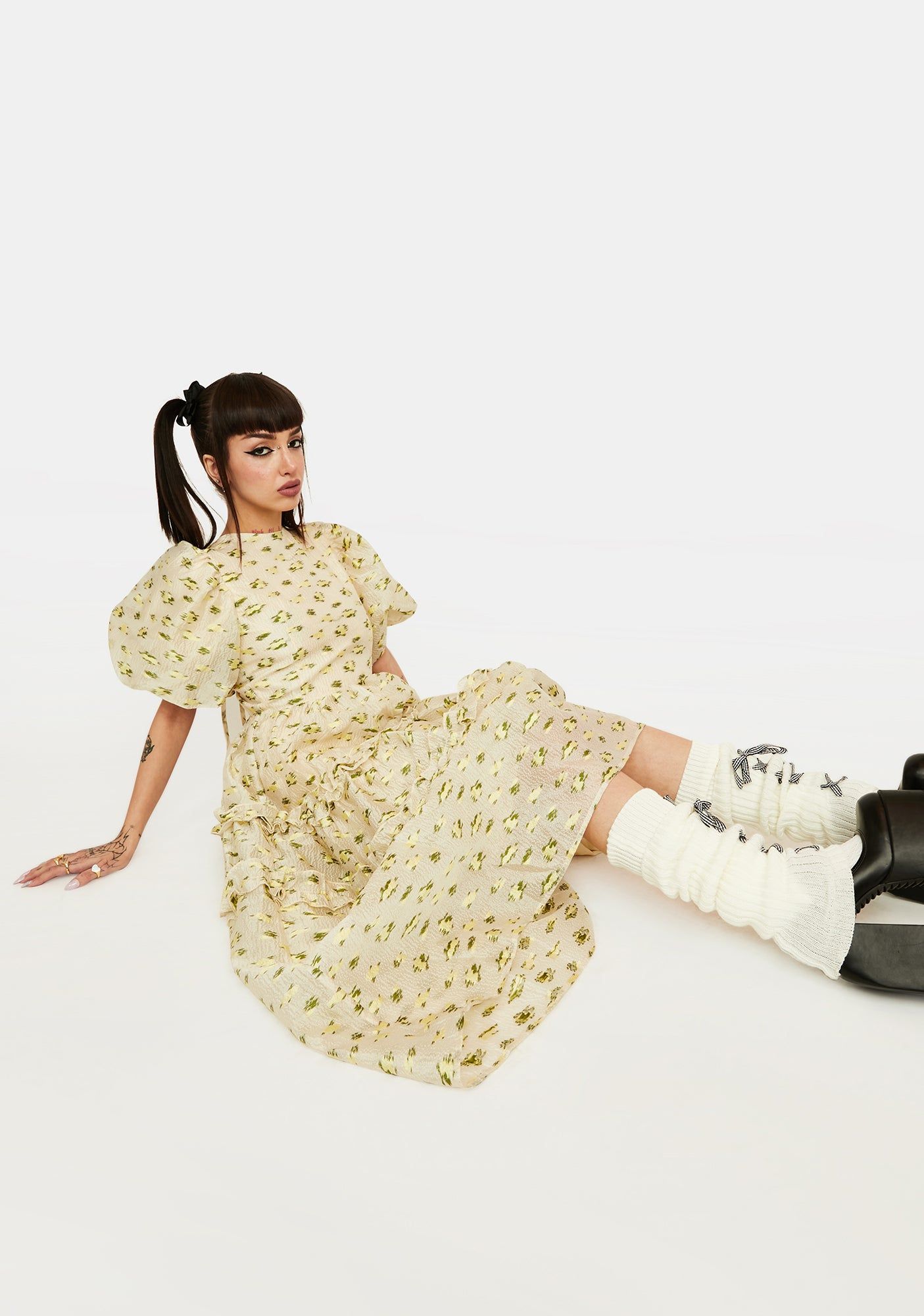 Dream Meadow Jacquard Maxi Dress sold by Dolls Kill product image thumbnail 4