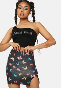 Butterfly Stages Mini Skirt sold by Dolls Kill