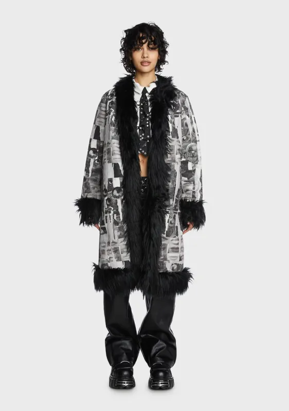Poseur Faux Fur Coat sold by Dolls Kill