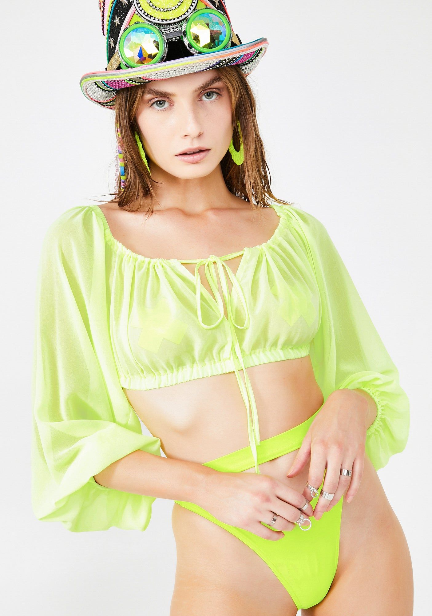 Honey Catchin' Flights Peasant Top sold by Dolls Kill