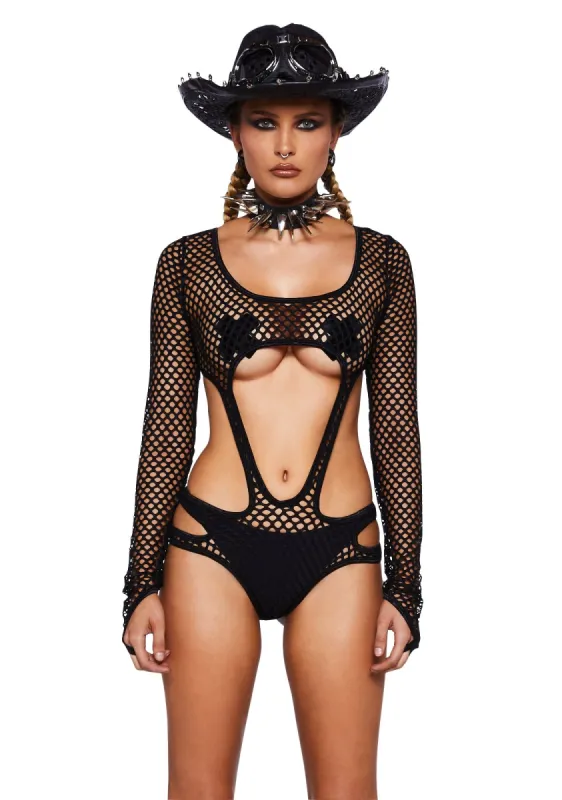 Atomic Bliss Fishnet Bodysuit sold by Dolls Kill