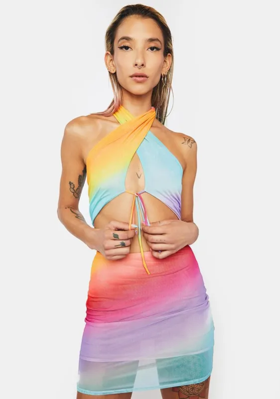 Top Tier Mesh Skirt Set sold by Dolls Kill