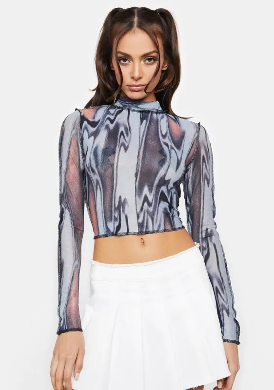 Rain On Me Mesh Top sold by Dolls Kill